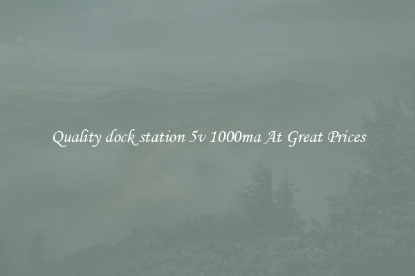 Quality dock station 5v 1000ma At Great Prices
