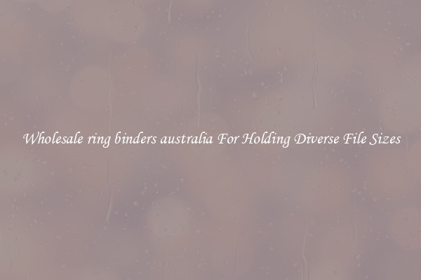 Wholesale ring binders australia For Holding Diverse File Sizes