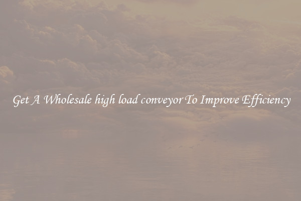 Get A Wholesale high load conveyor To Improve Efficiency