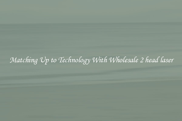 Matching Up to Technology With Wholesale 2 head laser