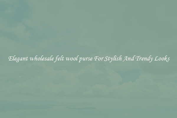 Elegant wholesale felt wool purse For Stylish And Trendy Looks