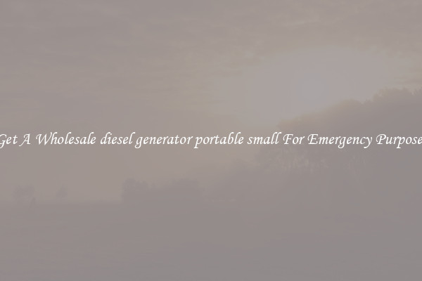 Get A Wholesale diesel generator portable small For Emergency Purposes