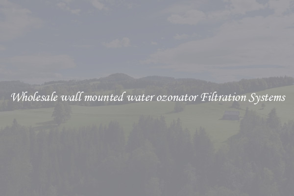 Wholesale wall mounted water ozonator Filtration Systems
