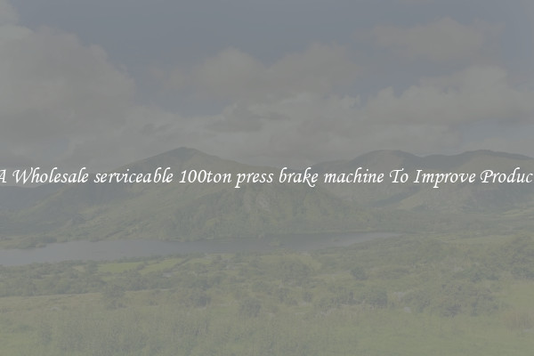 Get A Wholesale serviceable 100ton press brake machine To Improve Productivity