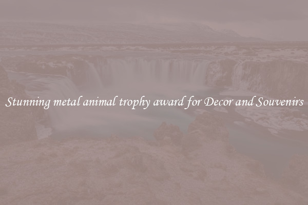 Stunning metal animal trophy award for Decor and Souvenirs