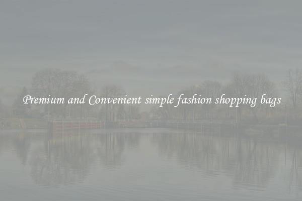 Premium and Convenient simple fashion shopping bags