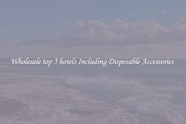 Wholesale top 5 hotels Including Disposable Accessories 