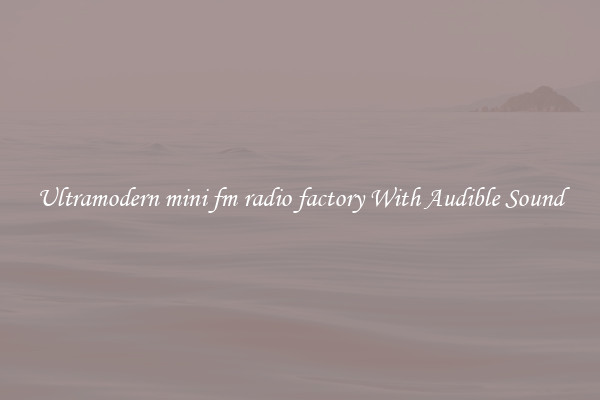 Ultramodern mini fm radio factory With Audible Sound