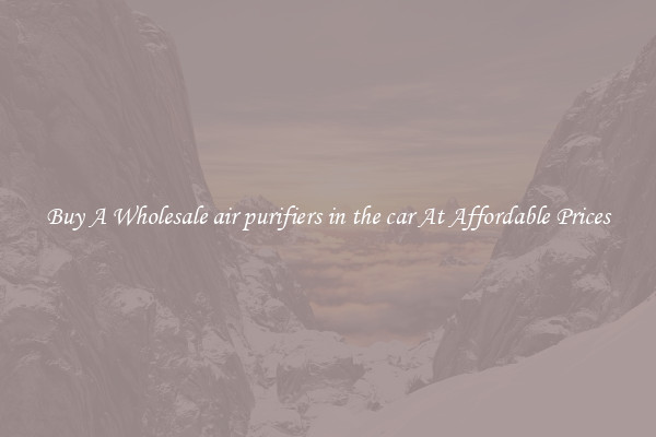 Buy A Wholesale air purifiers in the car At Affordable Prices