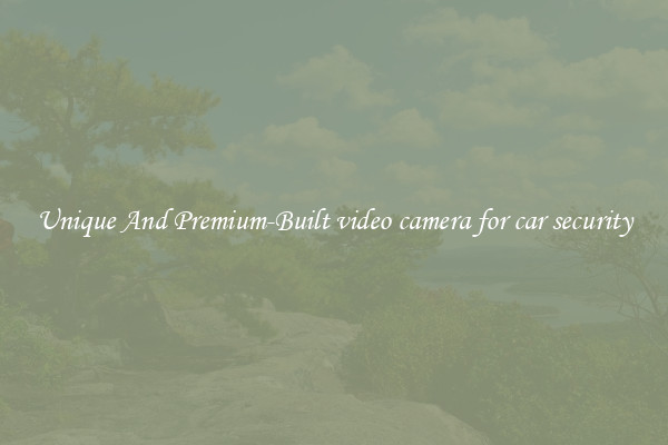 Unique And Premium-Built video camera for car security